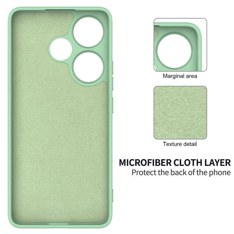 For Xiaomi Poco F6 5G / Redmi Turbo 3 5G Case Liquid Silicone Anti-Drop Phone Cover with Hand Strap