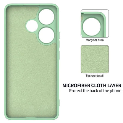 For Xiaomi Poco F6 5G / Redmi Turbo 3 5G Case Liquid Silicone Anti-Drop Phone Cover with Hand Strap