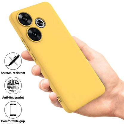 For Xiaomi Poco F6 5G / Redmi Turbo 3 5G Case Liquid Silicone Anti-Drop Phone Cover with Hand Strap