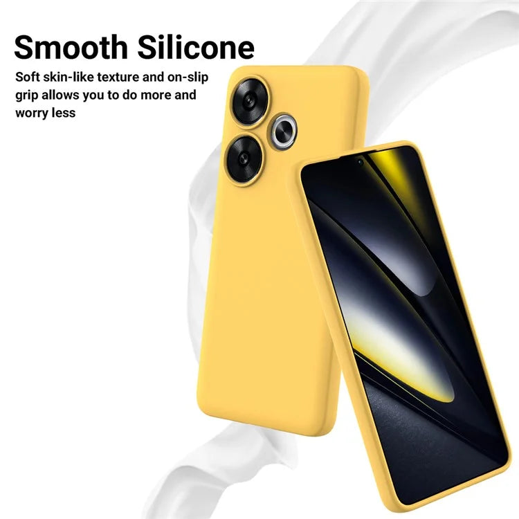 For Xiaomi Poco F6 5G / Redmi Turbo 3 5G Case Liquid Silicone Anti-Drop Phone Cover with Hand Strap