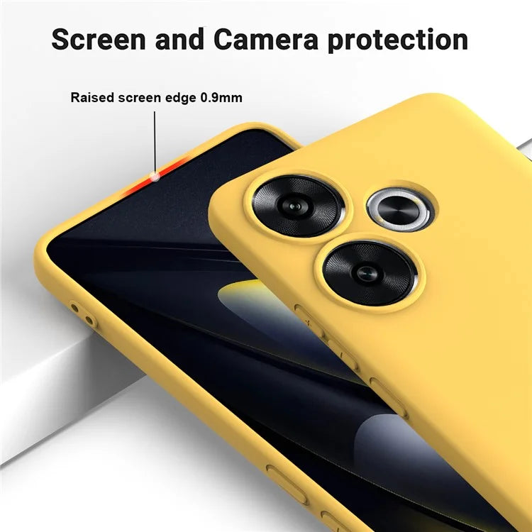 For Xiaomi Poco F6 5G / Redmi Turbo 3 5G Case Liquid Silicone Anti-Drop Phone Cover with Hand Strap