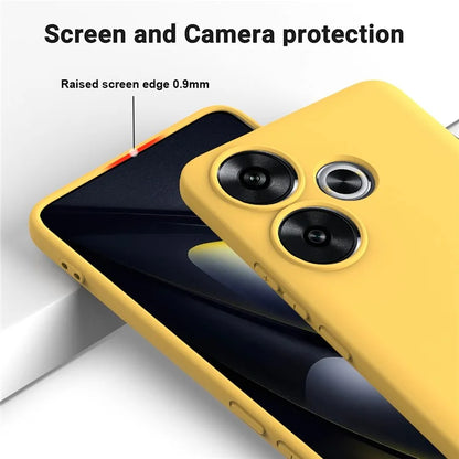 For Xiaomi Poco F6 5G / Redmi Turbo 3 5G Case Liquid Silicone Anti-Drop Phone Cover with Hand Strap