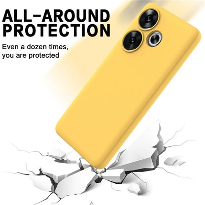 For Xiaomi Poco F6 5G / Redmi Turbo 3 5G Case Liquid Silicone Anti-Drop Phone Cover with Hand Strap