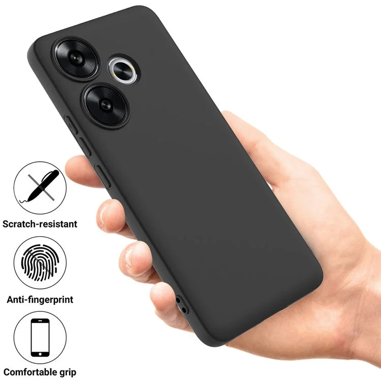 For Xiaomi Poco F6 5G / Redmi Turbo 3 5G Case Liquid Silicone Anti-Drop Phone Cover with Hand Strap