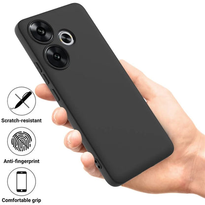 For Xiaomi Poco F6 5G / Redmi Turbo 3 5G Case Liquid Silicone Anti-Drop Phone Cover with Hand Strap