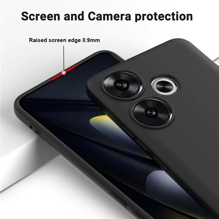 For Xiaomi Poco F6 5G / Redmi Turbo 3 5G Case Liquid Silicone Anti-Drop Phone Cover with Hand Strap