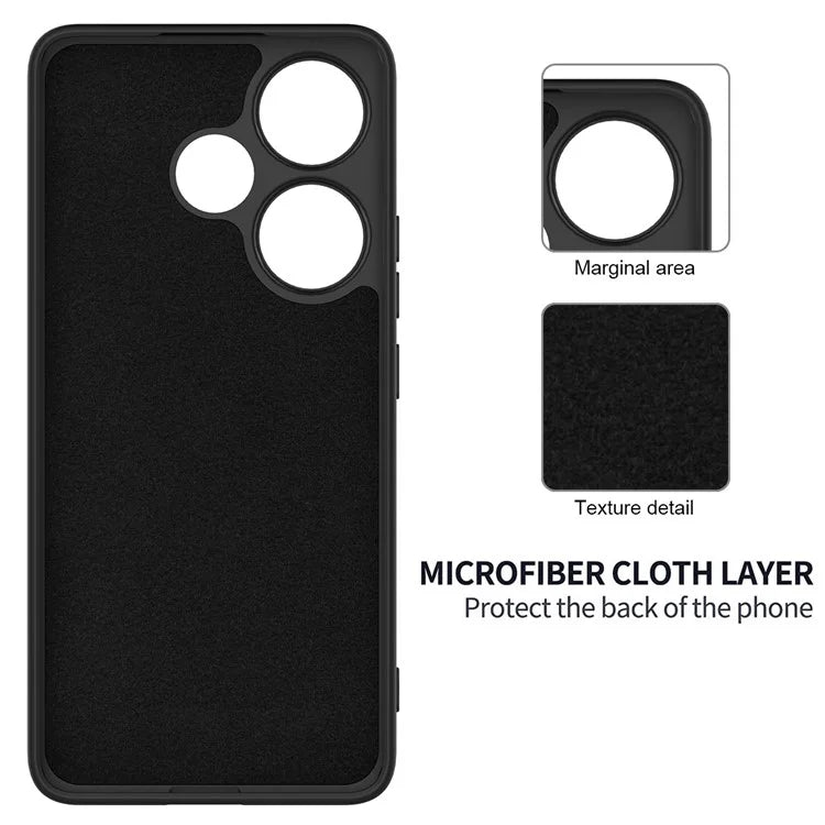 For Xiaomi Poco F6 5G / Redmi Turbo 3 5G Case Liquid Silicone Anti-Drop Phone Cover with Hand Strap
