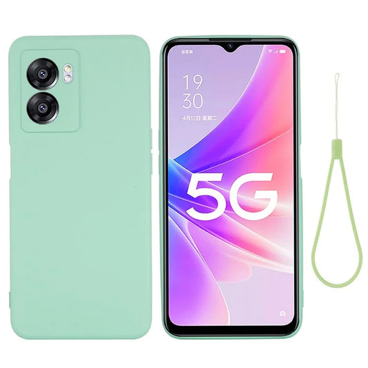 For OnePlus Nord N300 5G Case Liquid Silicone Slim Phone Cover with Wrist Strap