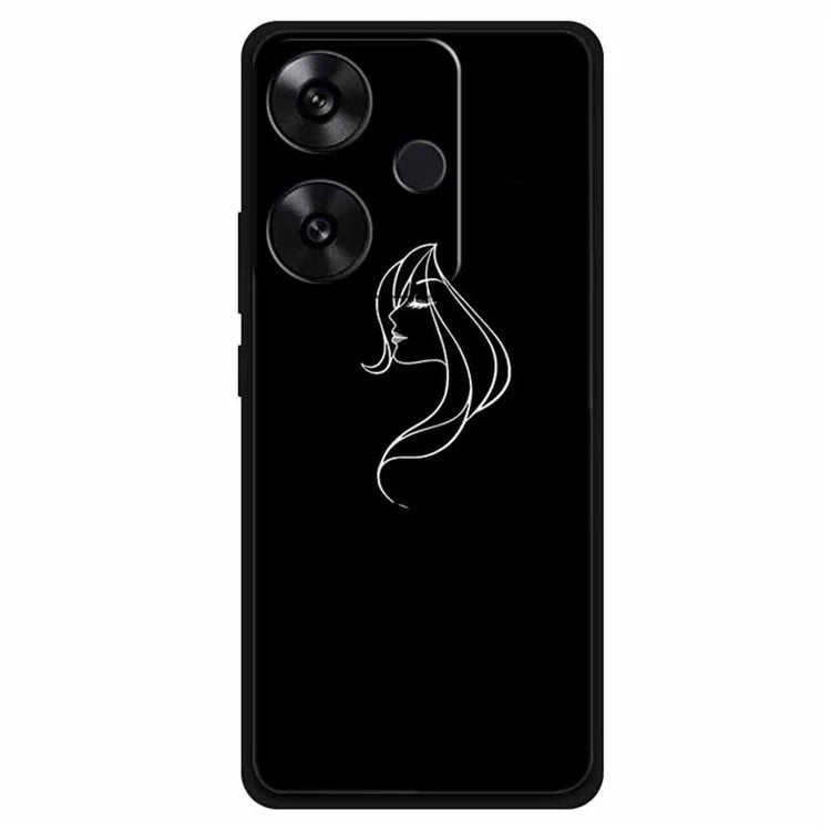 For Xiaomi Redmi Turbo 3 5G / Poco F6 5G Case TPU Abstract Line Art Phone Cover