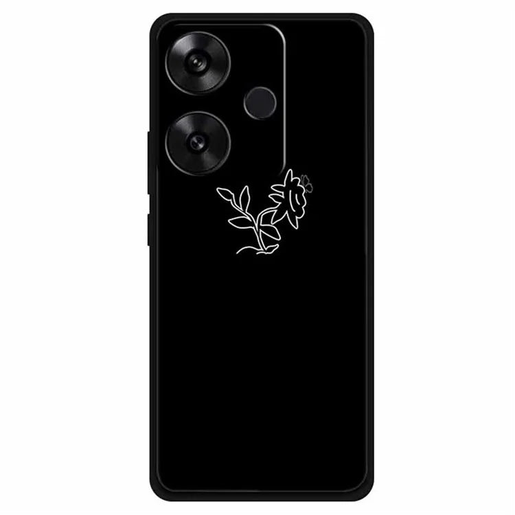 For Xiaomi Redmi Turbo 3 5G / Poco F6 5G Case TPU Abstract Line Art Phone Cover