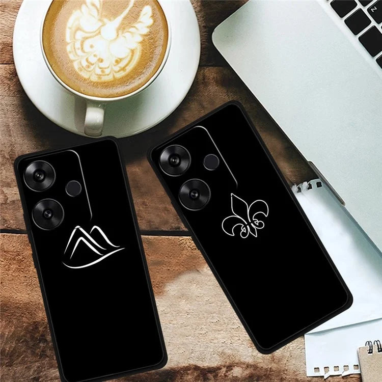For Xiaomi Redmi Turbo 3 5G / Poco F6 5G Case TPU Abstract Line Art Phone Cover