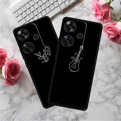 For Xiaomi Redmi Turbo 3 5G / Poco F6 5G Case TPU Abstract Line Art Phone Cover