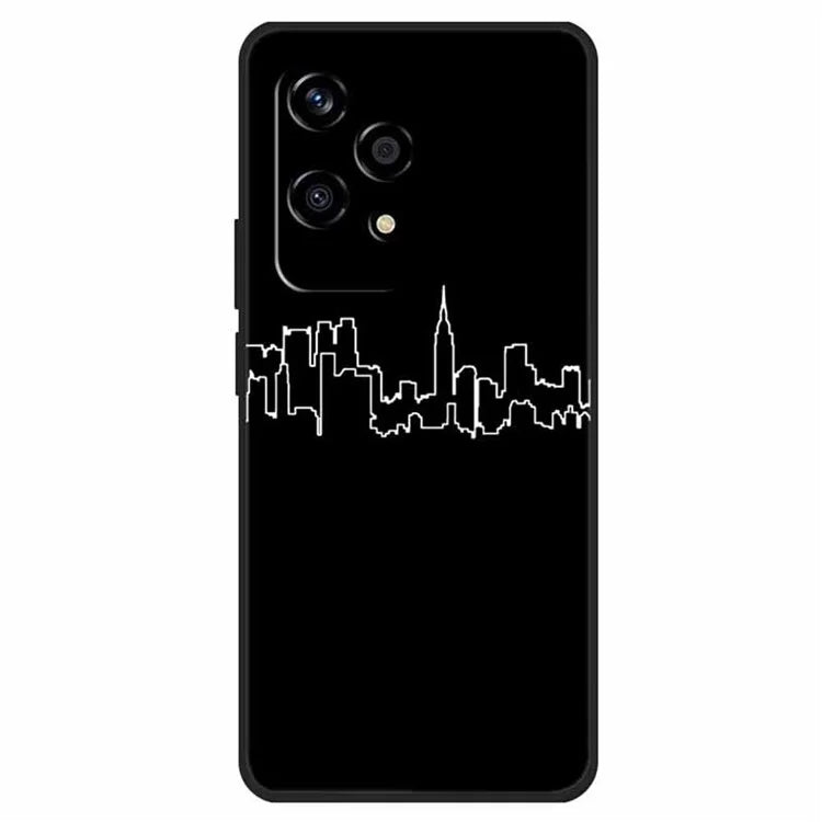 For Honor 200 Lite Shockproof Case Linear Pattern Printing TPU Phone Cover