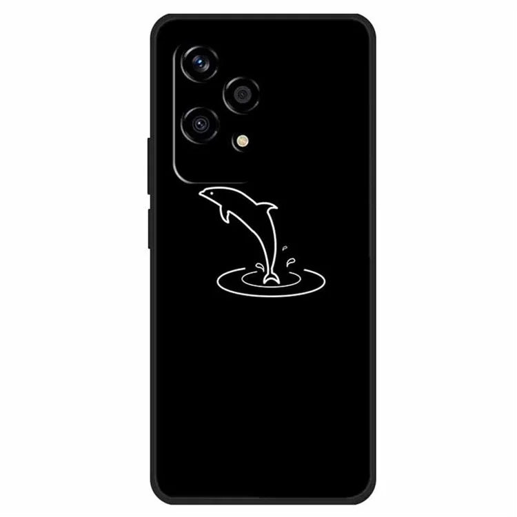 For Honor 200 Lite Shockproof Case Linear Pattern Printing TPU Phone Cover