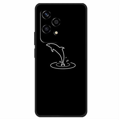 For Honor 200 Lite Shockproof Case Linear Pattern Printing TPU Phone Cover
