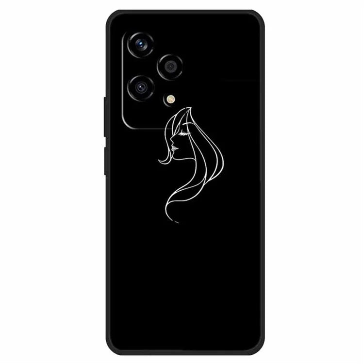 For Honor 200 Lite Shockproof Case Linear Pattern Printing TPU Phone Cover