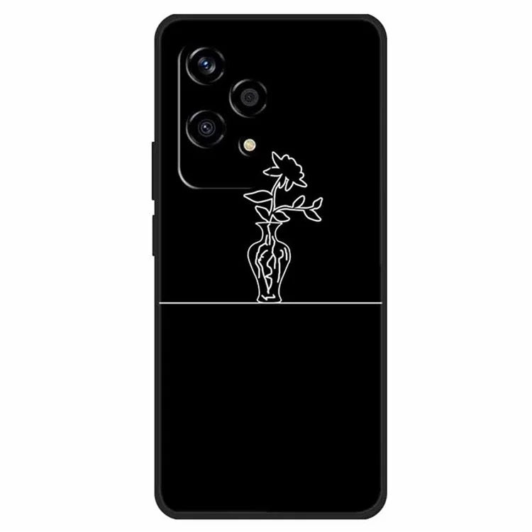 For Honor 200 Lite Shockproof Case Linear Pattern Printing TPU Phone Cover