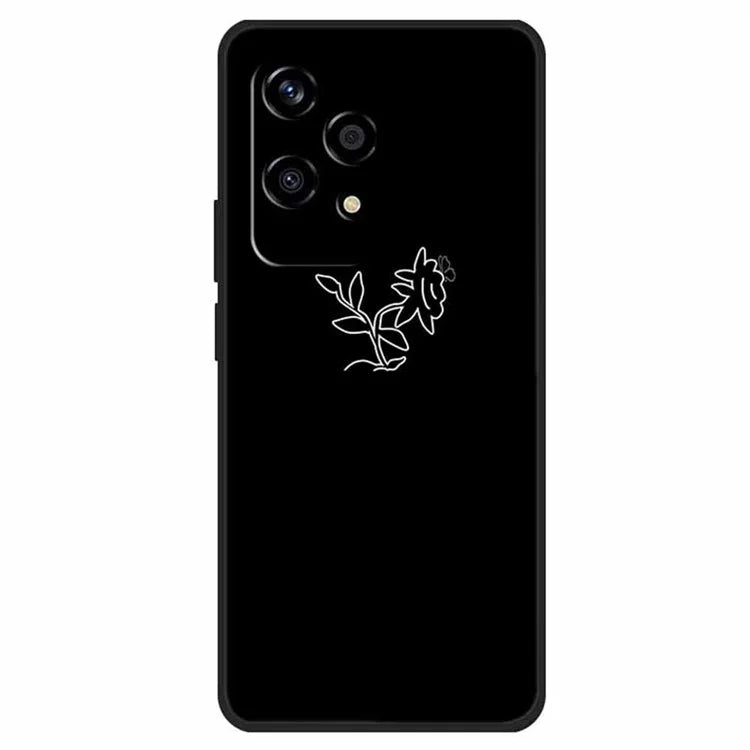 For Honor 200 Lite Shockproof Case Linear Pattern Printing TPU Phone Cover