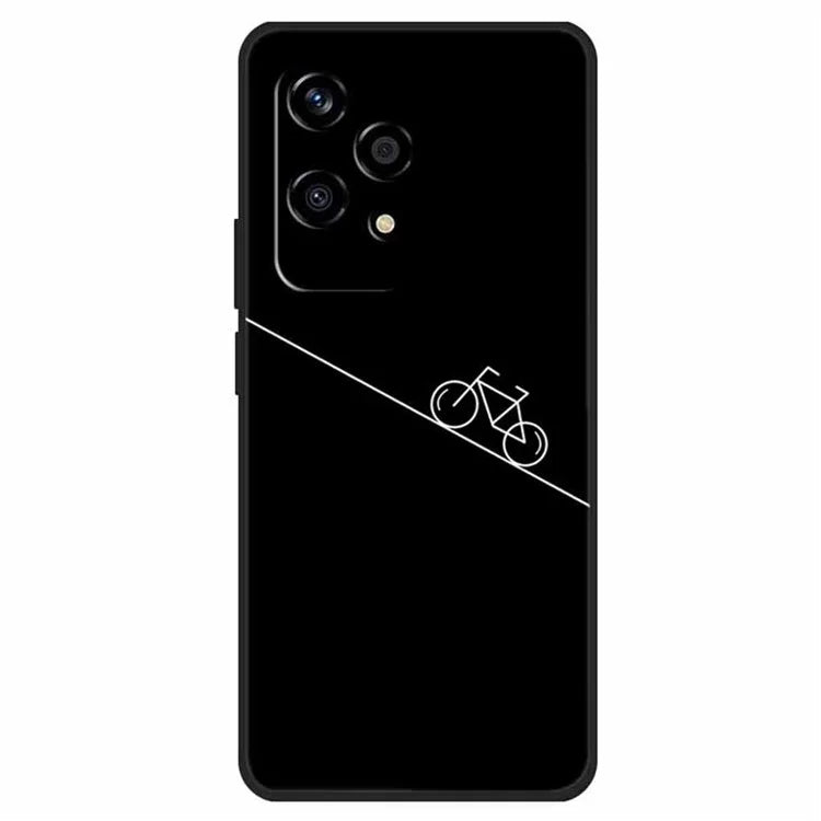For Honor 200 Lite Shockproof Case Linear Pattern Printing TPU Phone Cover