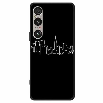 For Sony Xperia 1 VI Line Art Case Anti-Scratch Soft TPU Phone Cover