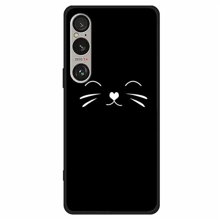 For Sony Xperia 1 VI Line Art Case Anti-Scratch Soft TPU Phone Cover