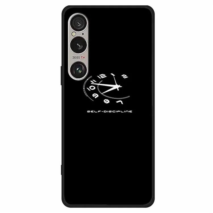 For Sony Xperia 1 VI Line Art Case Anti-Scratch Soft TPU Phone Cover