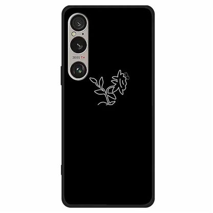 For Sony Xperia 1 VI Line Art Case Anti-Scratch Soft TPU Phone Cover