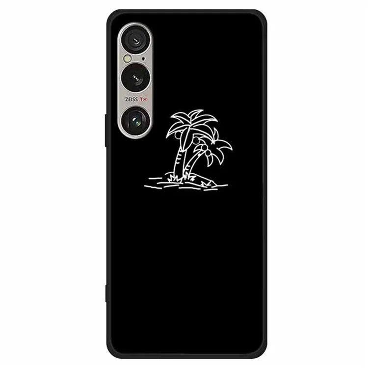 For Sony Xperia 1 VI Line Art Case Anti-Scratch Soft TPU Phone Cover