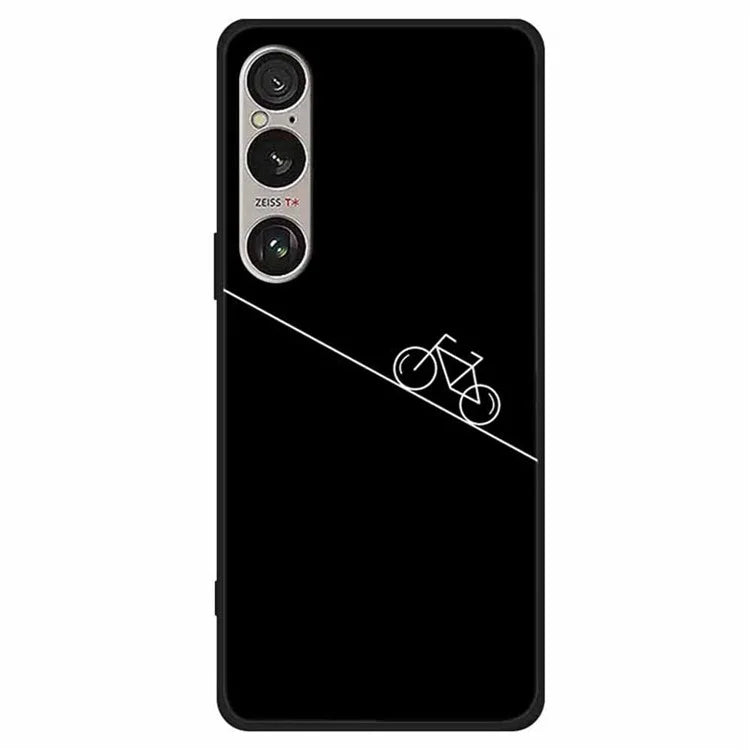For Sony Xperia 1 VI Line Art Case Anti-Scratch Soft TPU Phone Cover