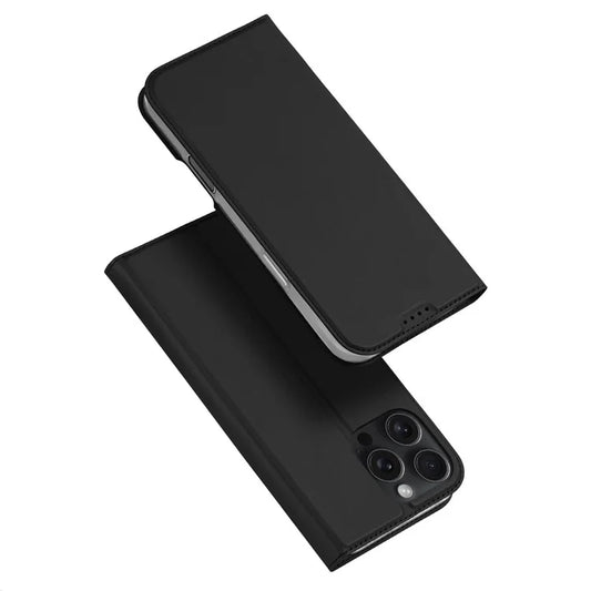 DUX DUCIS Skin Pro Series For iPhone 16 Pro Max Case Card Holder Folio Flip Phone Leather Cover