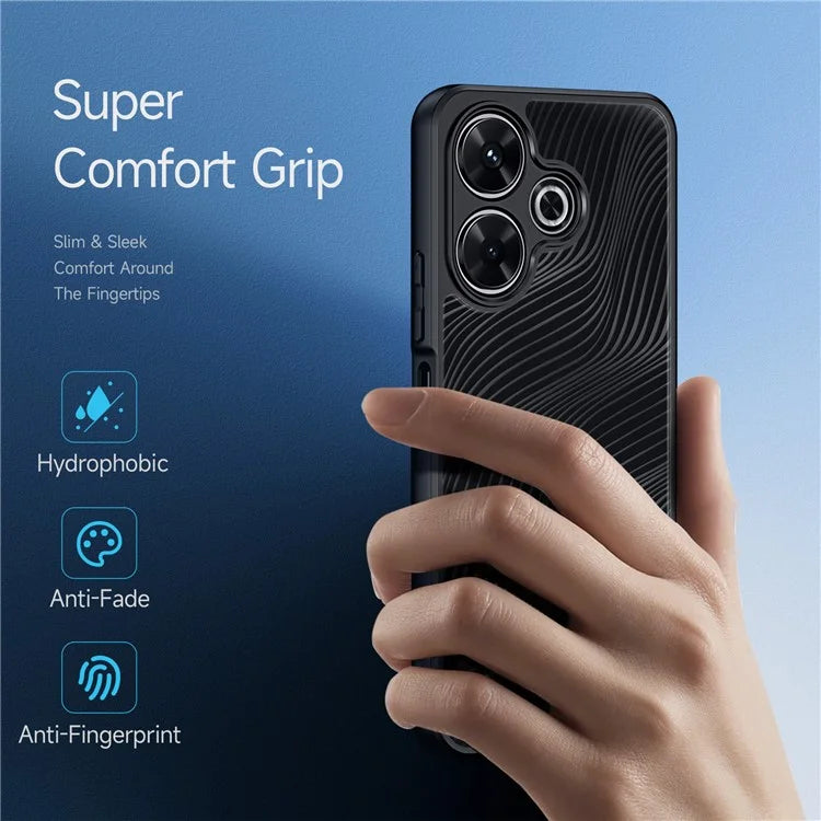 DUX DUCIS Aimo Series For Xiaomi Redmi 13 5G / 13 4G / Note 13R 5G / Poco M6 4G Case TPU+PC Cover (REACH Certification) - Black