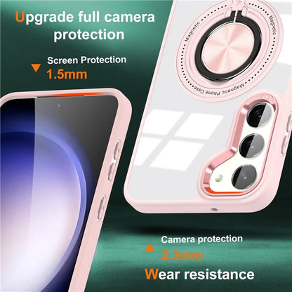 For Samsung Galaxy S23+ Case PC+TPU Kickstand Phone Cover Compatible with MagSafe