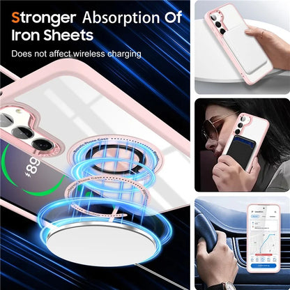 For Samsung Galaxy S23+ Case PC+TPU Kickstand Phone Cover Compatible with MagSafe