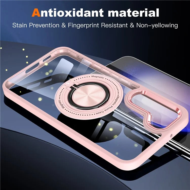 For Samsung Galaxy S23+ Case PC+TPU Kickstand Phone Cover Compatible with MagSafe