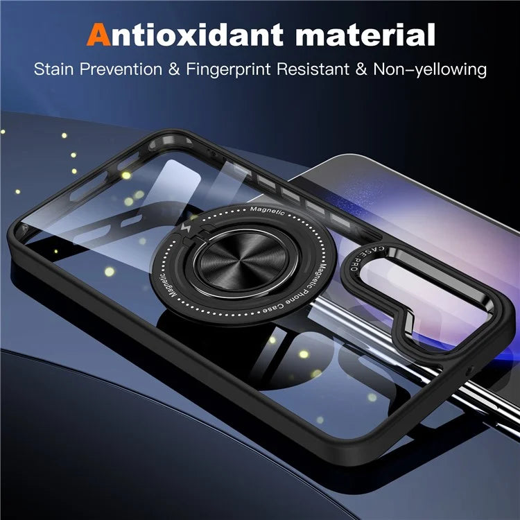 For Samsung Galaxy S23+ Case PC+TPU Kickstand Phone Cover Compatible with MagSafe