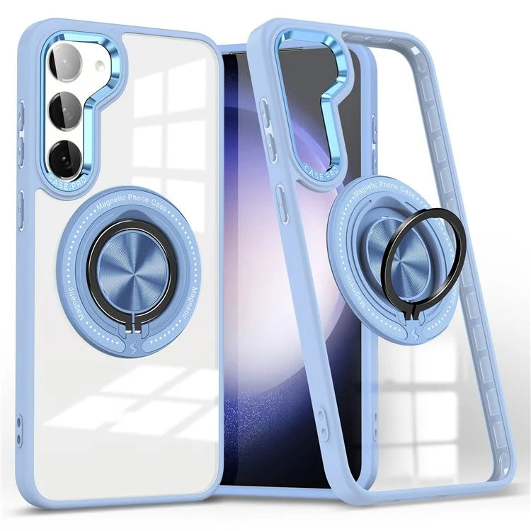 For Samsung Galaxy S23+ Case PC+TPU Kickstand Phone Cover Compatible with MagSafe