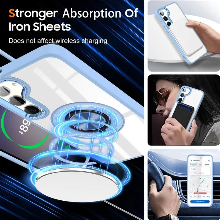 For Samsung Galaxy S23+ Case PC+TPU Kickstand Phone Cover Compatible with MagSafe