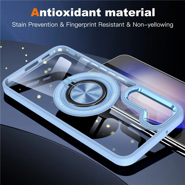 For Samsung Galaxy S23+ Case PC+TPU Kickstand Phone Cover Compatible with MagSafe