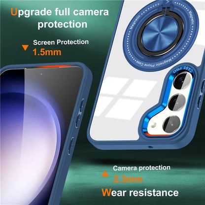 For Samsung Galaxy S23+ Case PC+TPU Kickstand Phone Cover Compatible with MagSafe