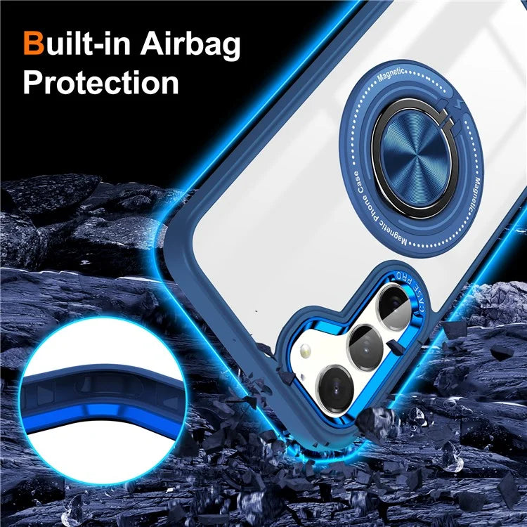 For Samsung Galaxy S23+ Case PC+TPU Kickstand Phone Cover Compatible with MagSafe