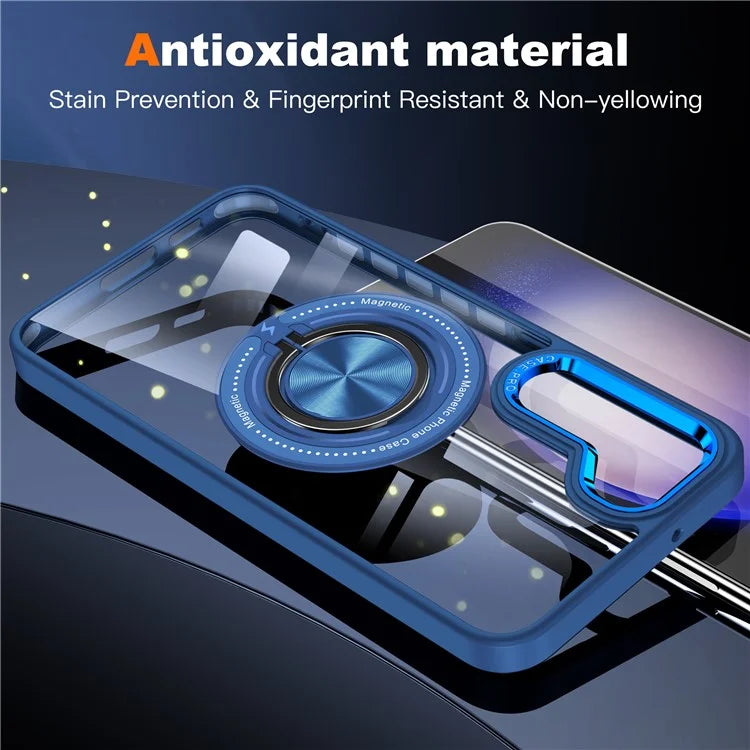 For Samsung Galaxy S23+ Case PC+TPU Kickstand Phone Cover Compatible with MagSafe