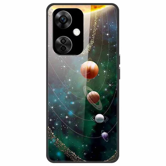 For OnePlus Nord CE3 5G Case Pattern Printing Tempered Glass Cell Phone Cover