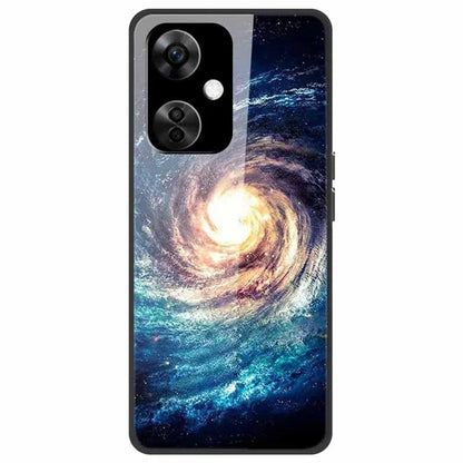 For OnePlus Nord CE3 5G Case Pattern Printing Tempered Glass Cell Phone Cover