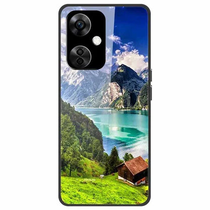 For OnePlus Nord CE3 5G Case Pattern Printing Tempered Glass Cell Phone Cover