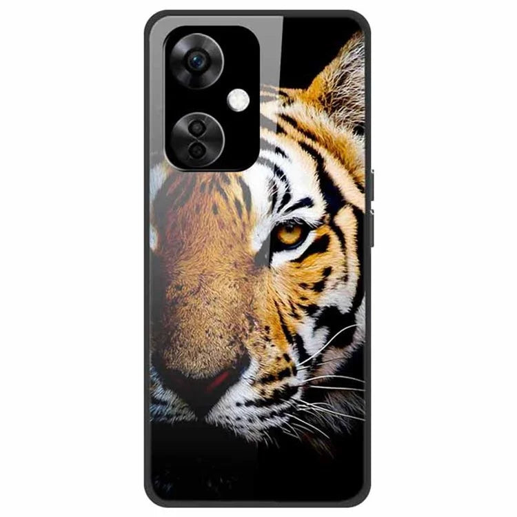 For OnePlus Nord CE3 5G Case Pattern Printing Tempered Glass Cell Phone Cover