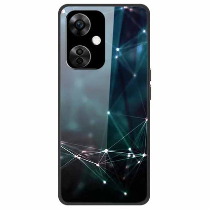 For OnePlus Nord CE3 5G Case Pattern Printing Tempered Glass Cell Phone Cover
