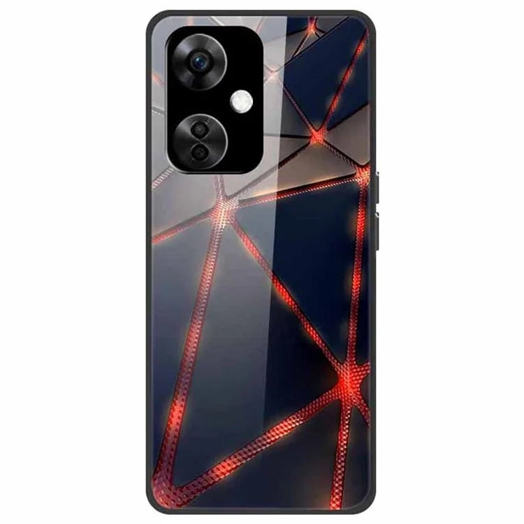 For OnePlus Nord CE3 5G Case Pattern Printing Tempered Glass Cell Phone Cover