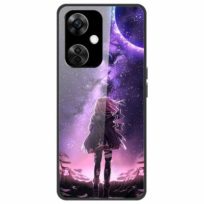 For OnePlus Nord CE3 5G Case Pattern Printing Tempered Glass Cell Phone Cover