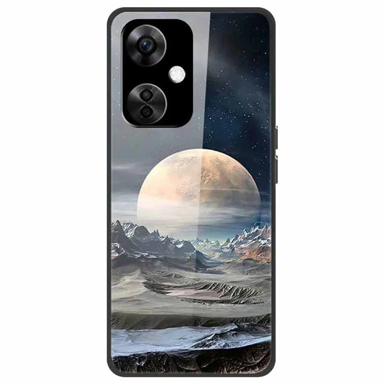 For OnePlus Nord CE3 5G Case Pattern Printing Tempered Glass Cell Phone Cover