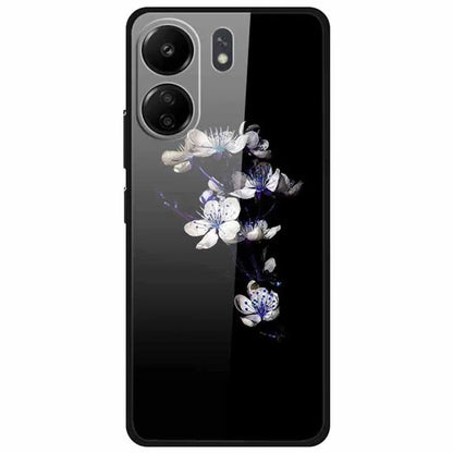 For Xiaomi Redmi 13C 4G / Poco C65 4G Case Anti-Scratch Tempered Glass Pattern Phone Cover